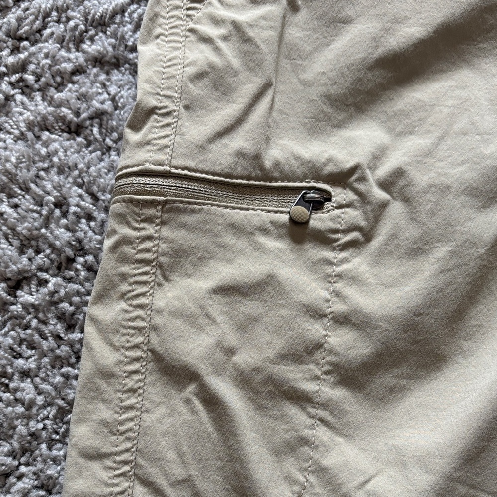 L.L. Bean Comfort Trail Khaki Zip Pocket Crop Pants - Picture 3 of 16